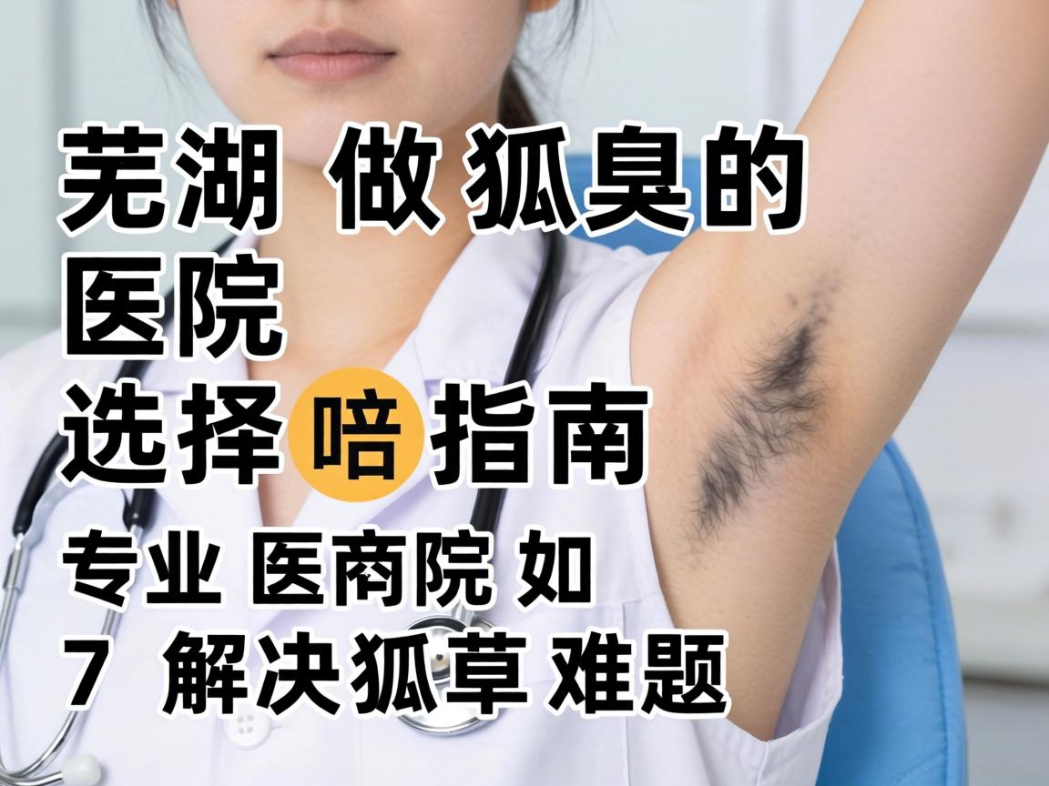 芜湖做狐臭的医院选择指南，专业医院如何解决狐臭难题