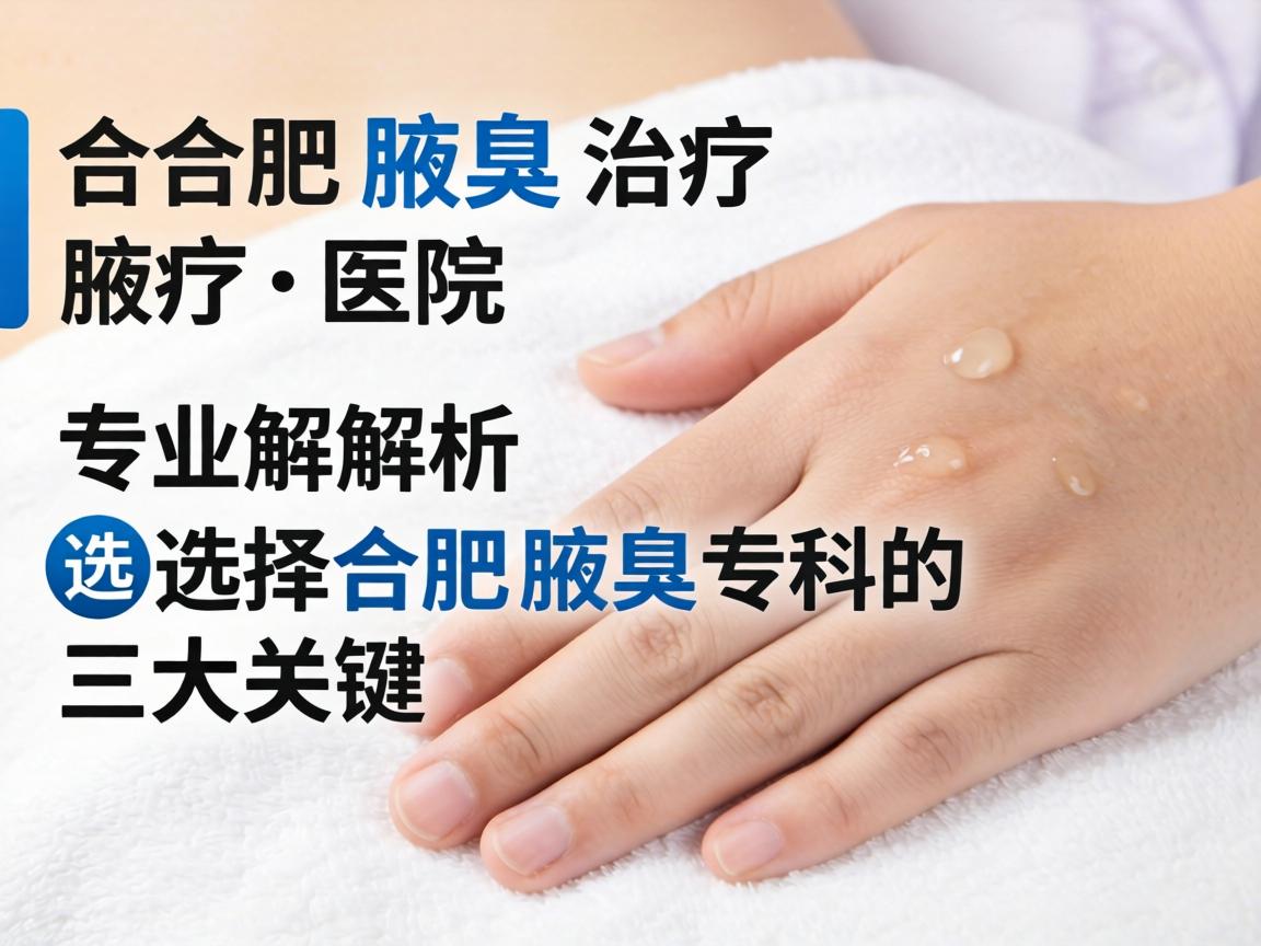 合肥腋臭治疗医院专业解析，选择合肥腋臭专科的三大关键