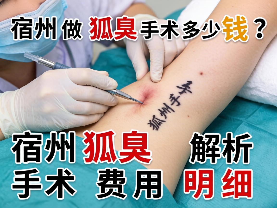 宿州做狐臭手术多少钱？解析宿州狐臭手术费用明细