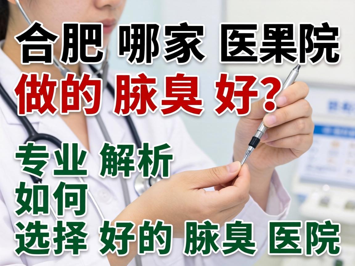 合肥哪家医院做的腋臭好？专业解析如何选择好的腋臭医院