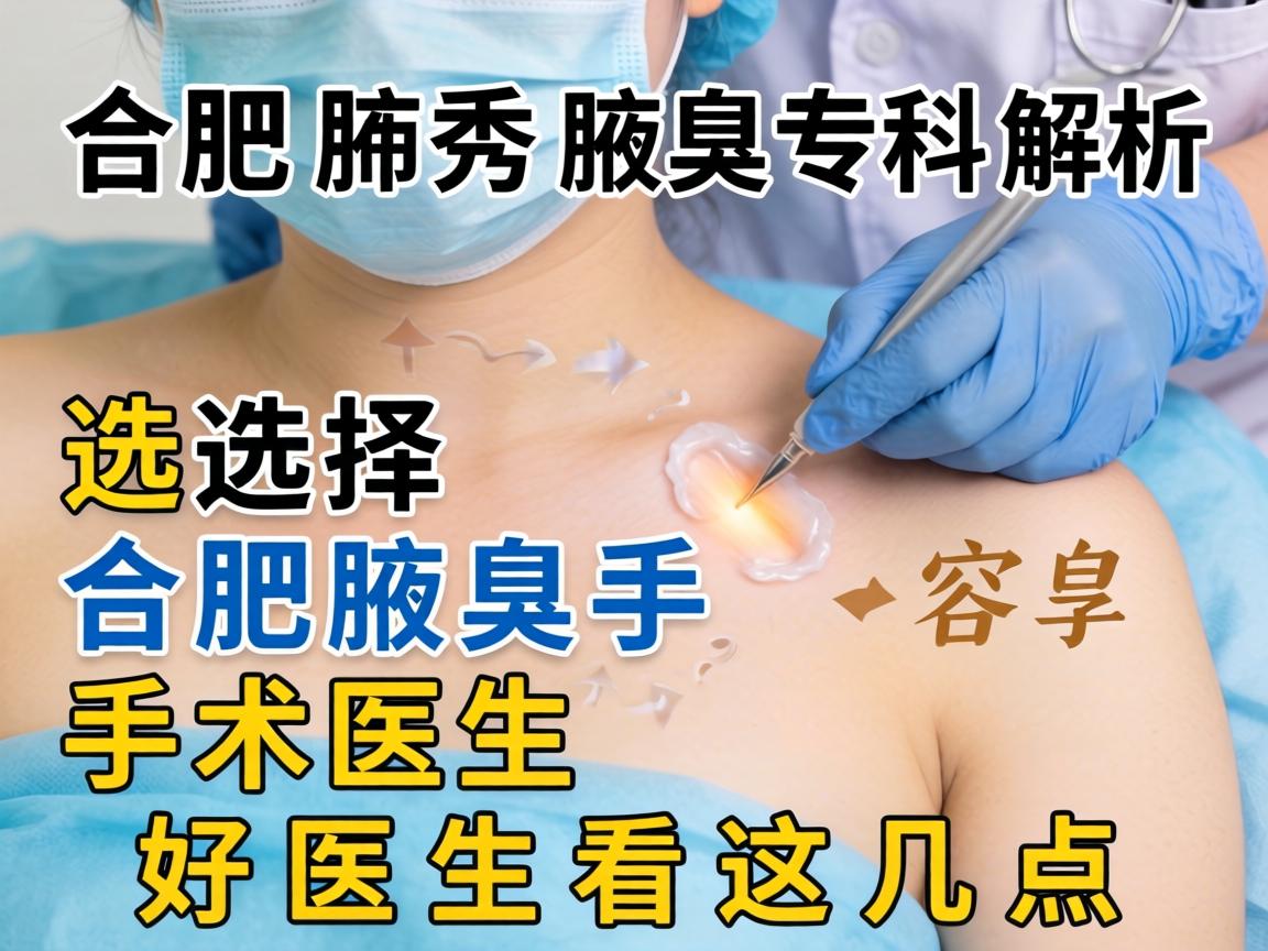合肥腋秀腋臭专科解析,如何选择合肥腋臭手术医生?好医生看这几点 合肥腋秀腋臭专科解析,如何选择合肥腋臭手术医生?好医生看这几点