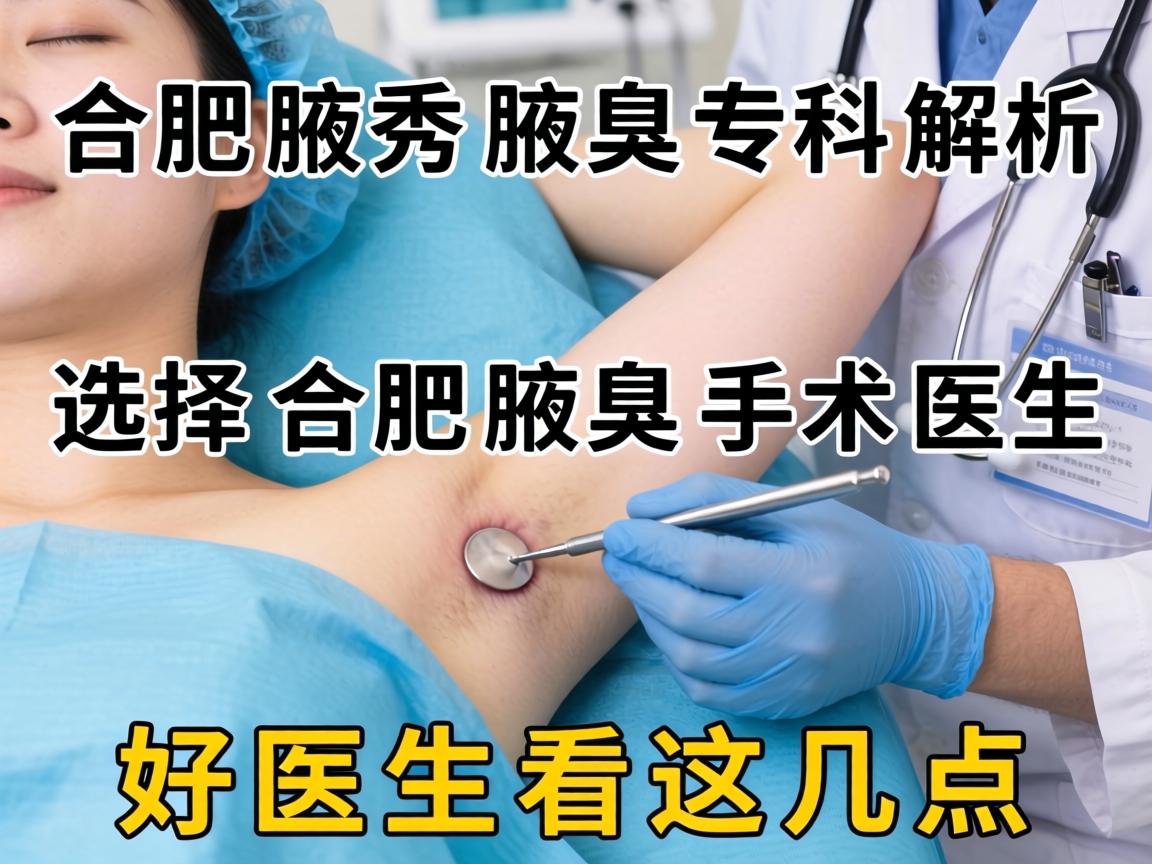 合肥腋秀腋臭专科解析,如何选择合肥腋臭手术医生?好医生看这几点 合肥腋秀腋臭专科解析,如何选择合肥腋臭手术医生?好医生看这几点