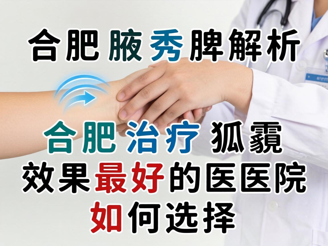 合肥腋秀解析，合肥治疗狐臭效果最好的医院如何选择