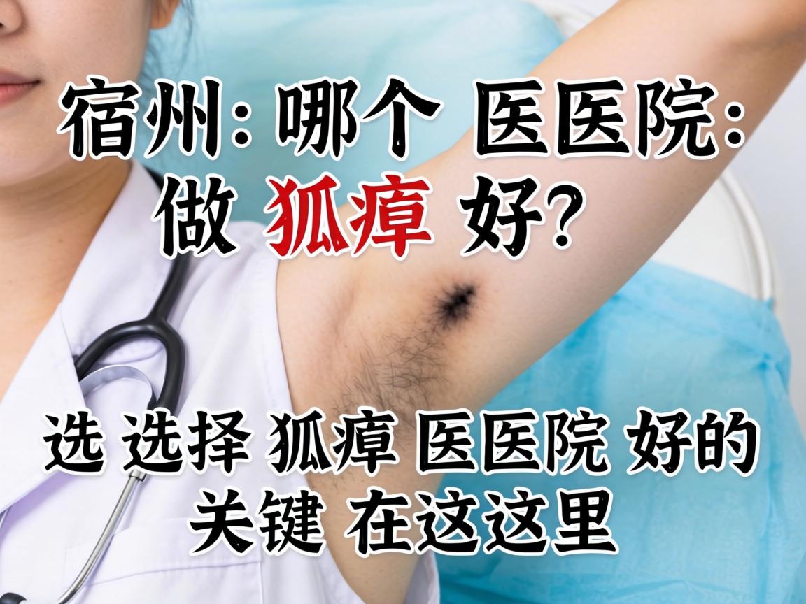 宿州哪个医院做狐臭好？选择狐臭医院好的关键在这里