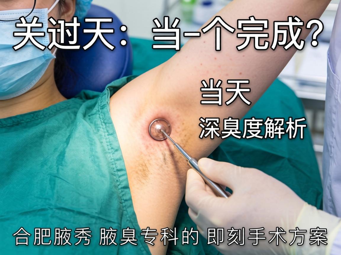 腋臭手术当天完成？深度解析合肥腋秀腋臭专科的即刻手术方案