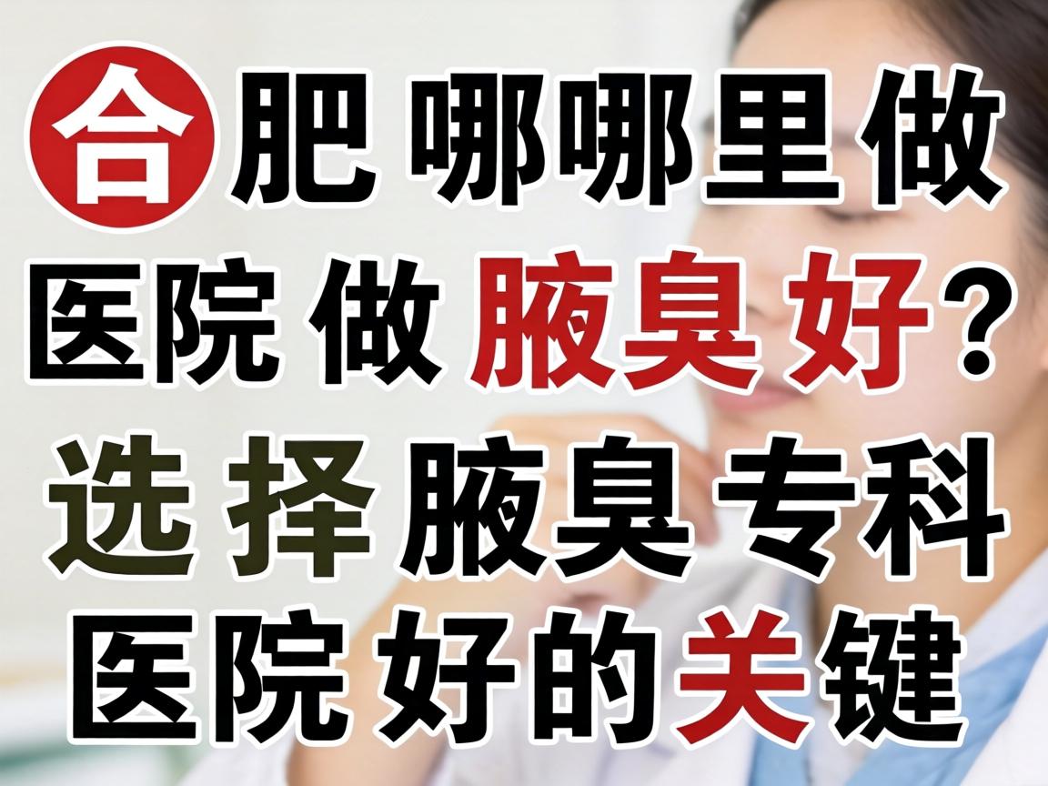 合肥哪里医院做腋臭好？选择腋臭专科医院好的关键