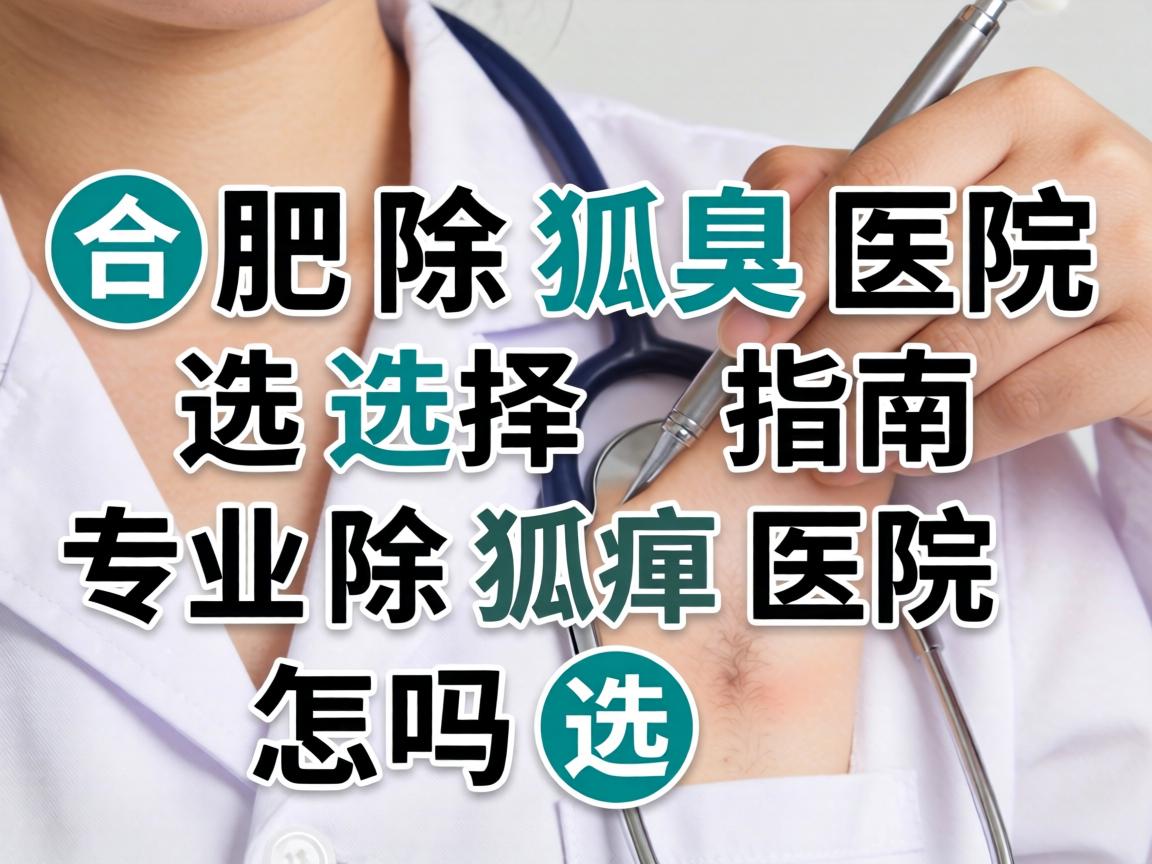 合肥除狐臭医院选择指南，专业除狐臭医院怎么选