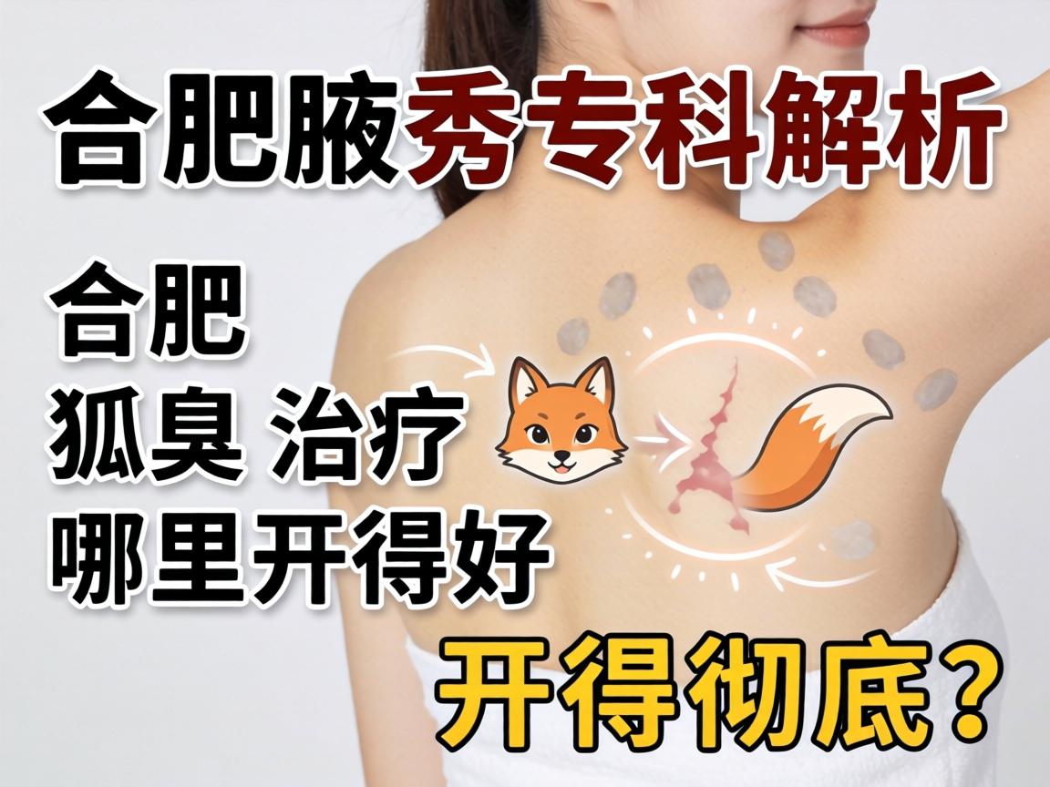 合肥腋秀专科解析，合肥狐臭治疗哪里开得好，开得彻底？