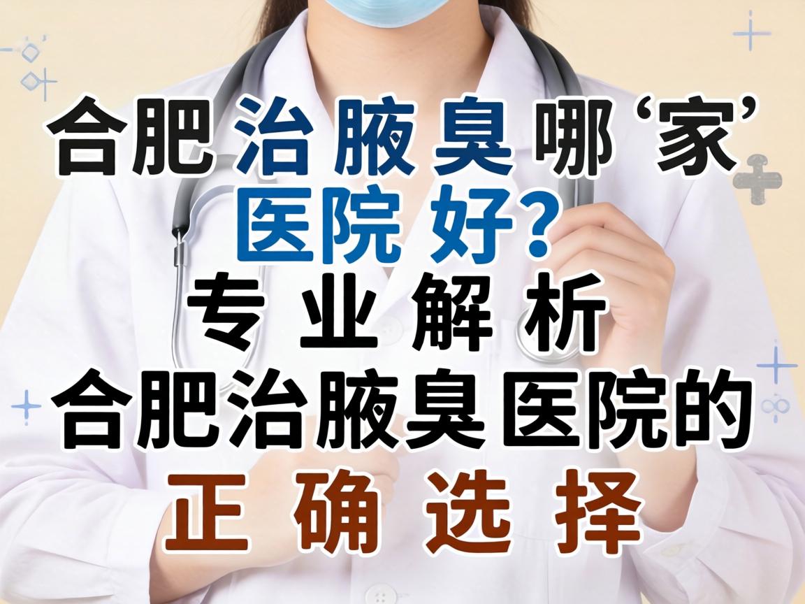 合肥治腋臭哪家医院好？专业解析合肥治腋臭医院的正确选择
