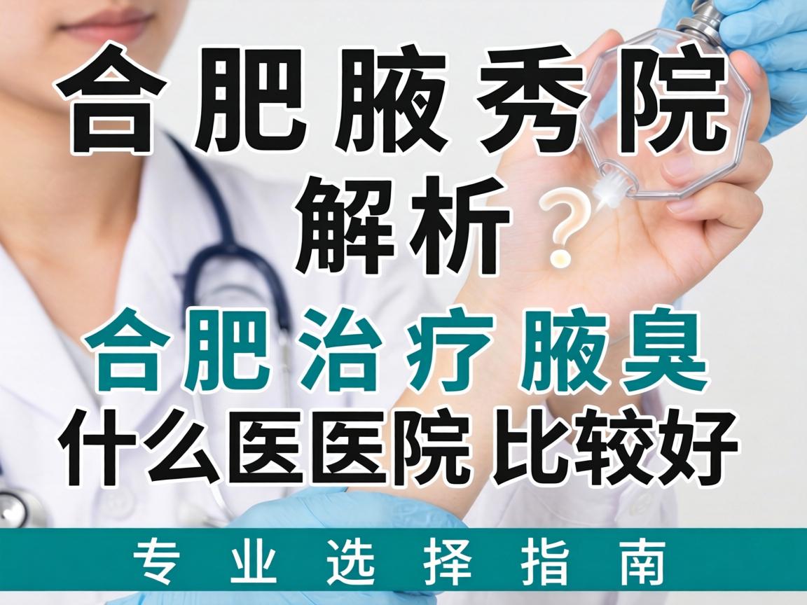 合肥腋秀解析，合肥治疗腋臭什么医院比较好？专业选择指南