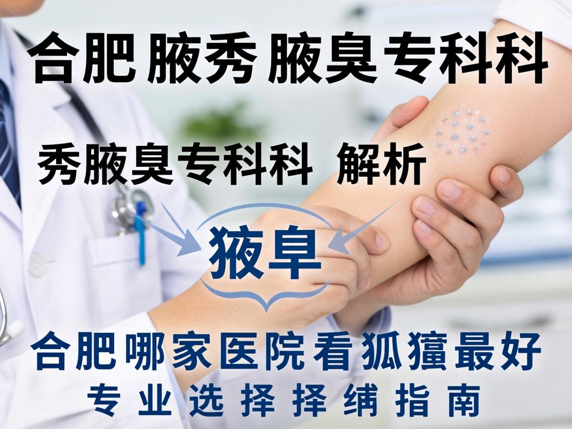 合肥腋秀腋臭专科解析，合肥哪家医院看狐臭最好，专业选择指南