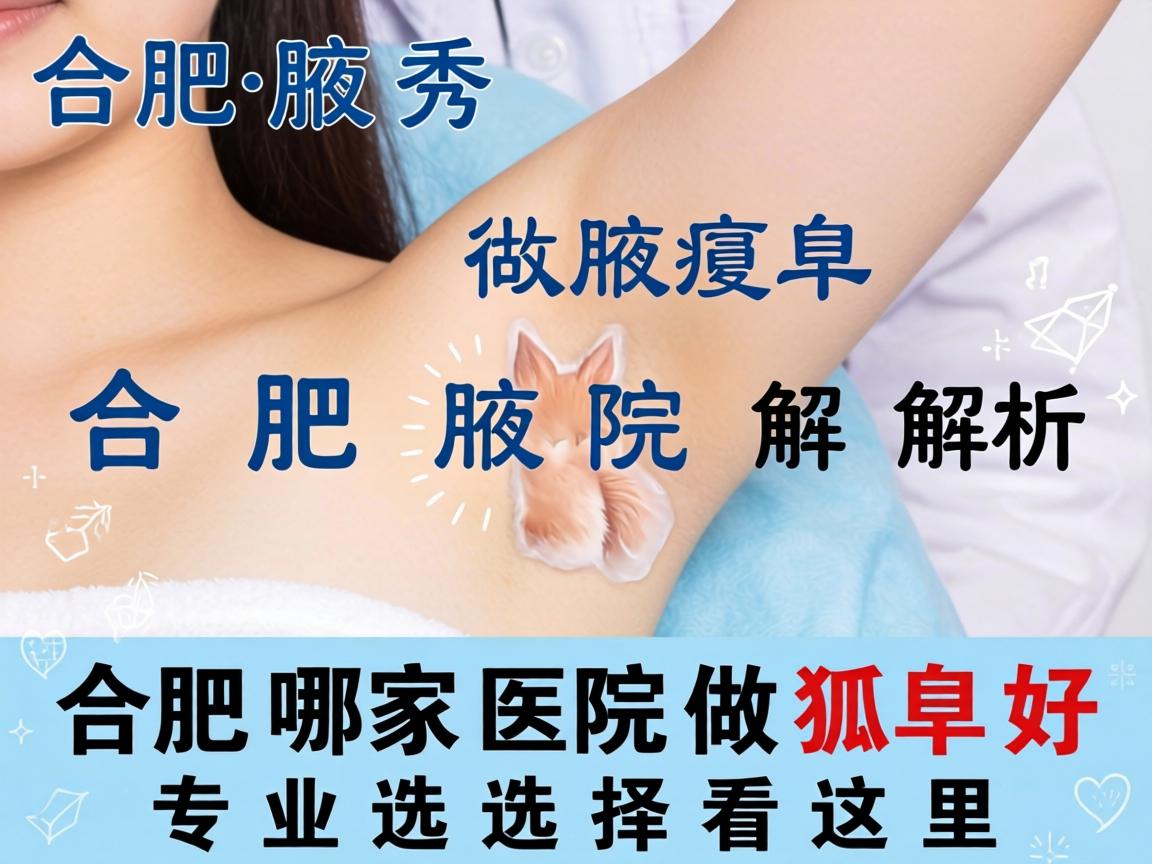 合肥腋秀解析，合肥哪家医院做狐臭好，专业选择看这里