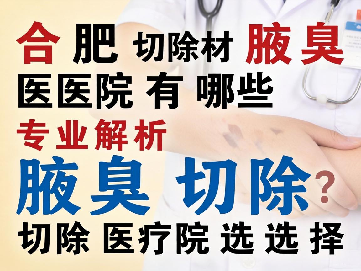 合肥切除腋臭医院有哪些？专业解析腋臭切除医院选择