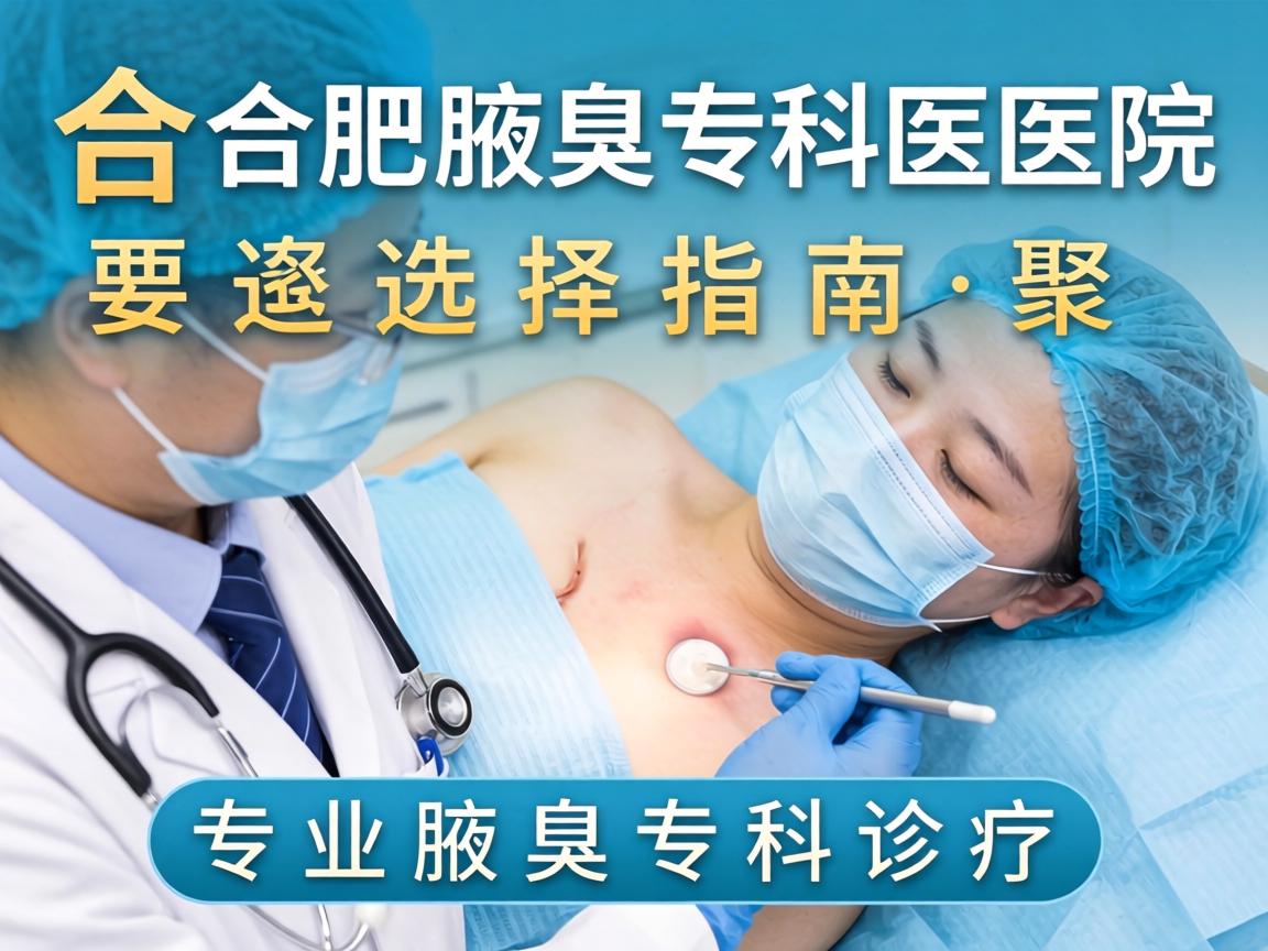 合肥腋臭专科医院选择指南，聚焦专业腋臭专科诊疗