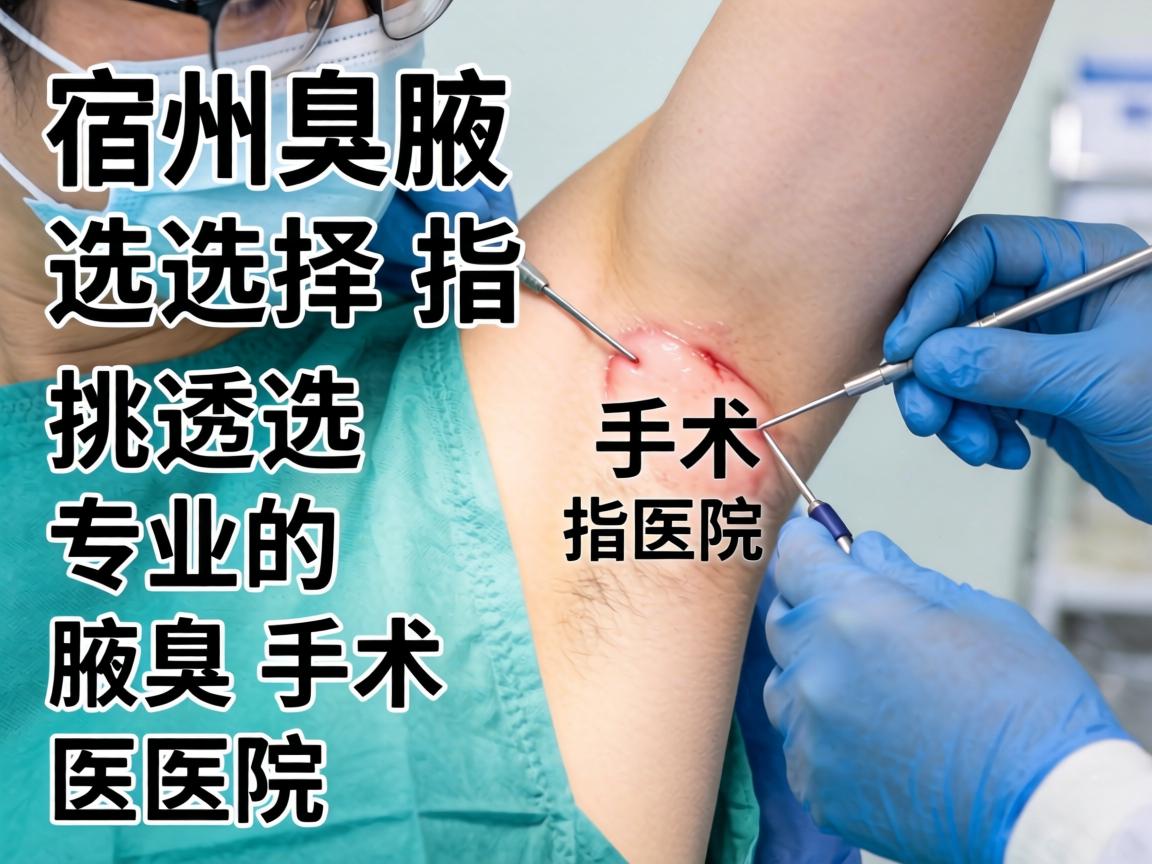 宿州腋臭手术医院选择指南，如何挑选专业的腋臭手术医院