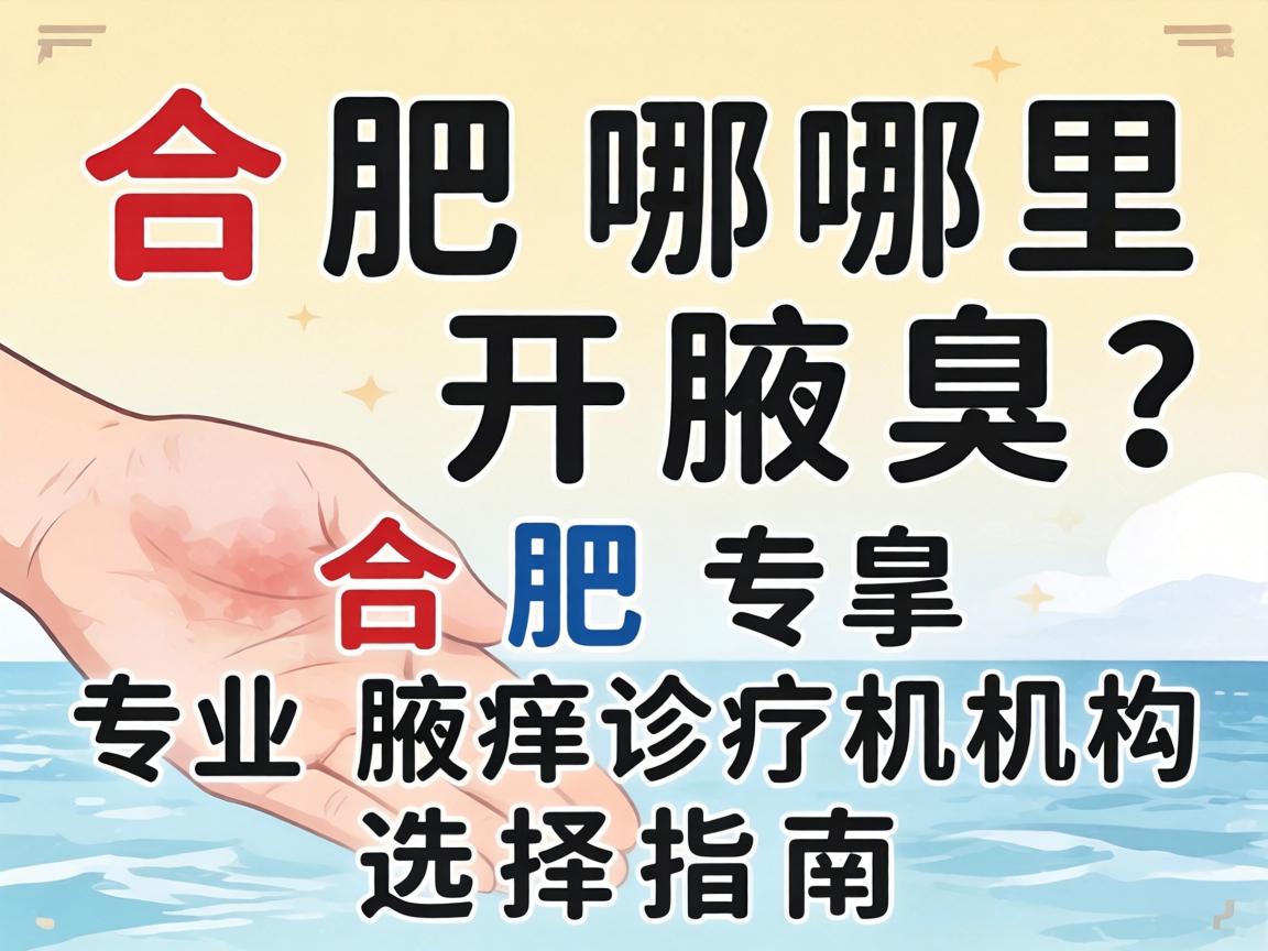 合肥哪里开腋臭？合肥专业腋臭诊疗机构选择指南