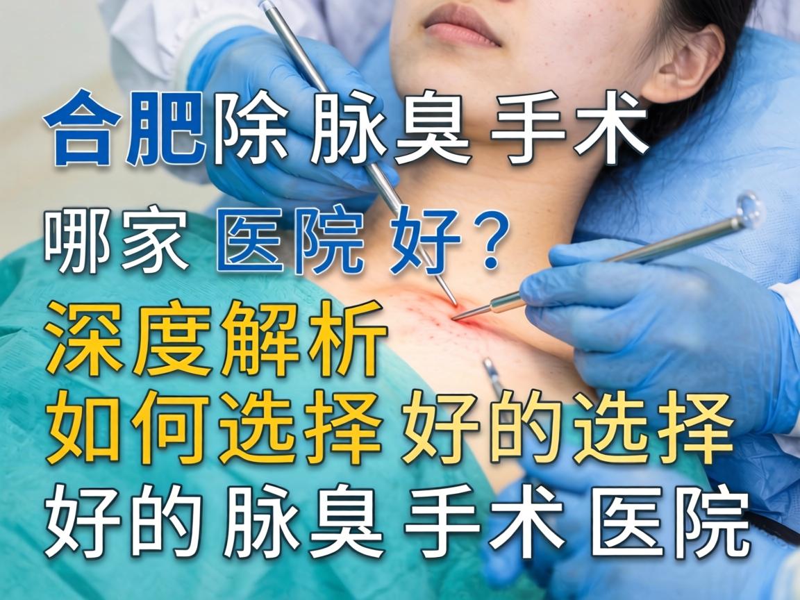 合肥除腋臭手术哪家医院好？深度解析如何选择好的腋臭手术医院