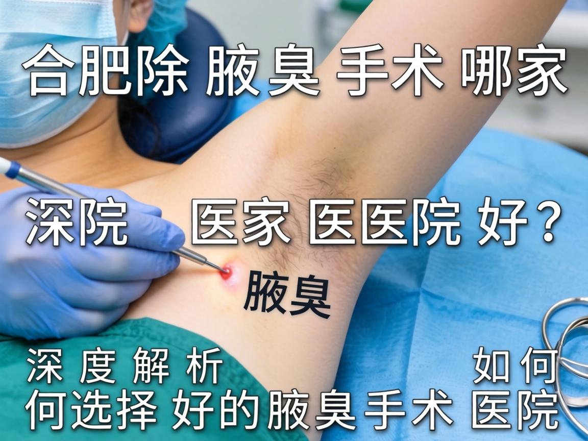 合肥除腋臭手术哪家医院好？深度解析如何选择好的腋臭手术医院