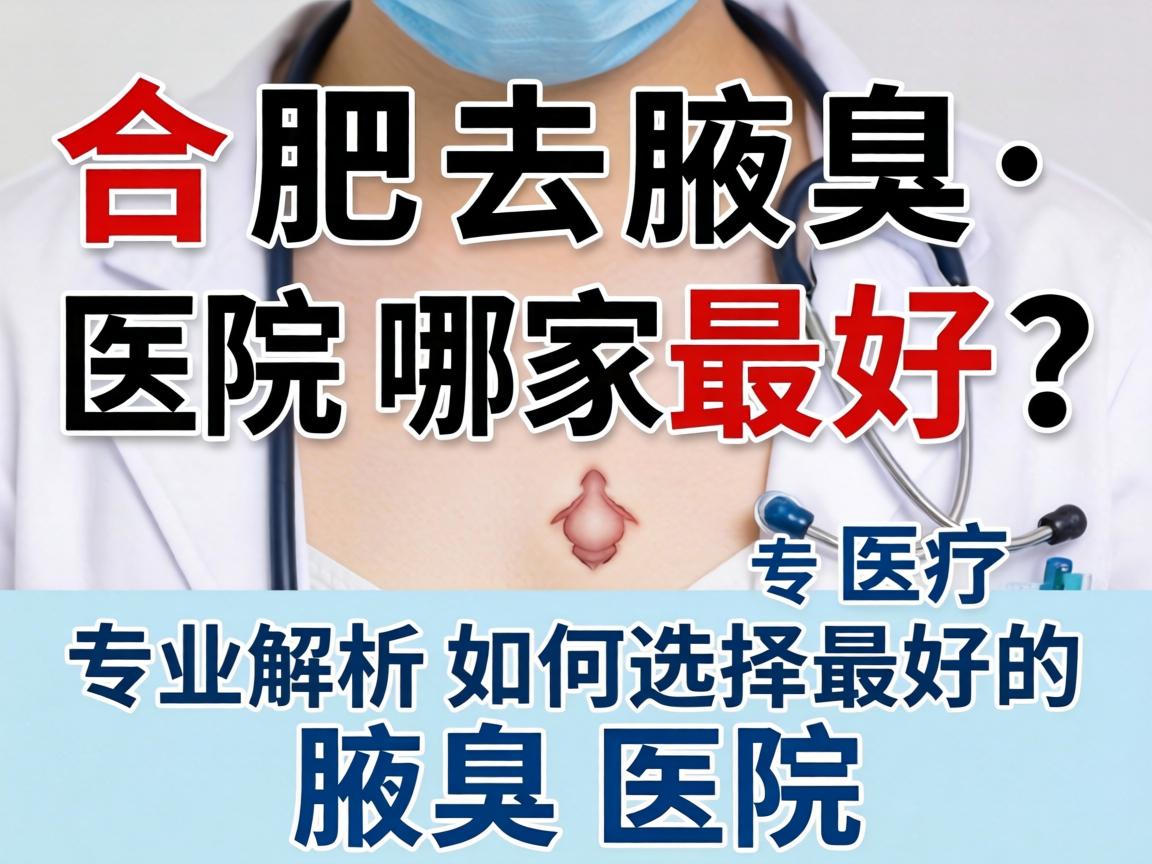 合肥去腋臭医院哪家最好？专业解析如何选择最好的腋臭医院