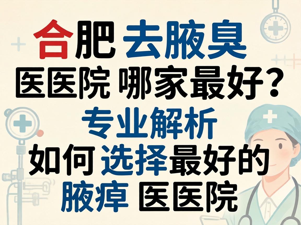 合肥去腋臭医院哪家最好？专业解析如何选择最好的腋臭医院