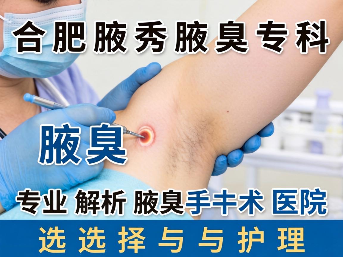 合肥腋秀腋臭专科，专业解析腋臭手术医院的选择与护理