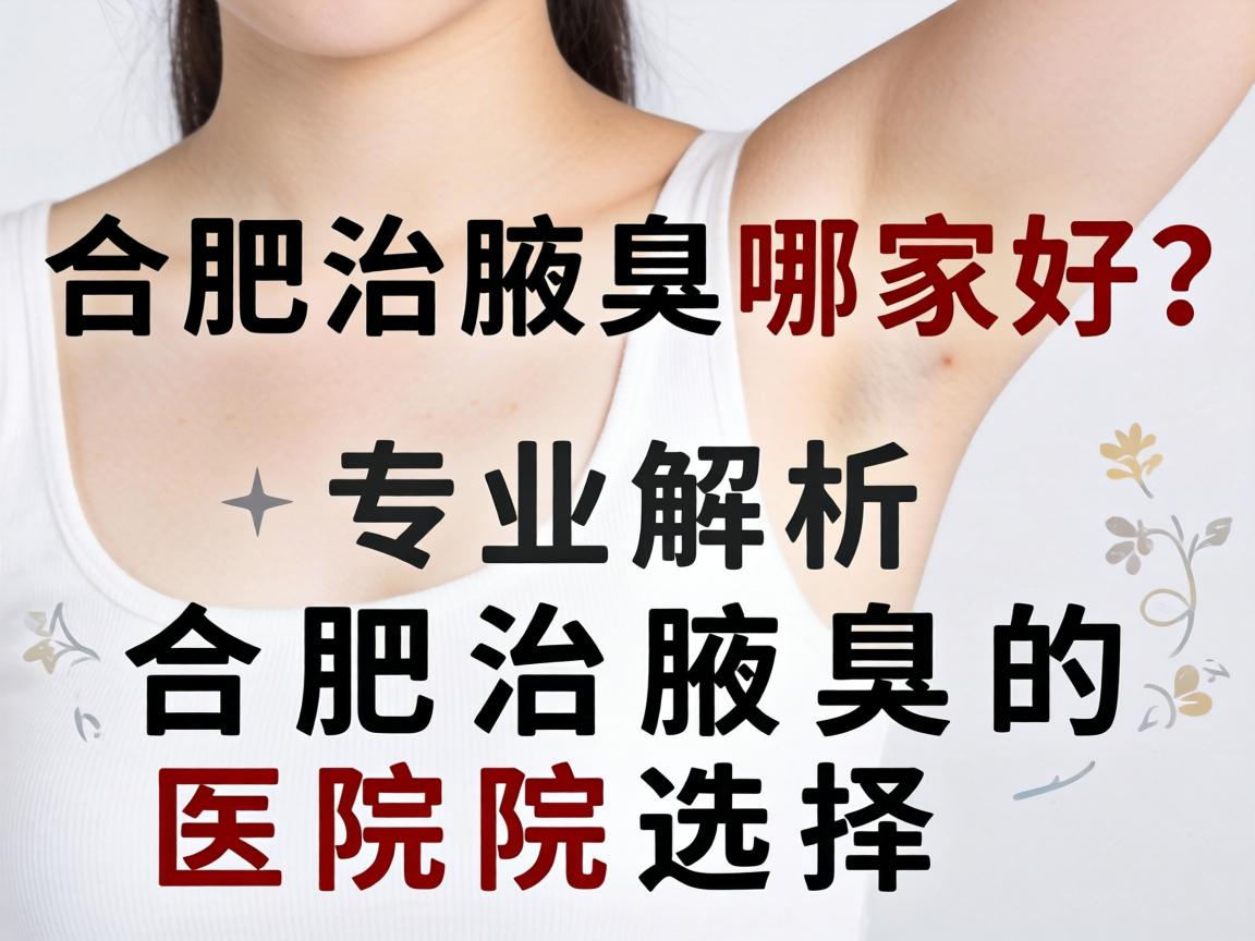 合肥治腋臭哪家好？专业解析合肥治腋臭的医院选择