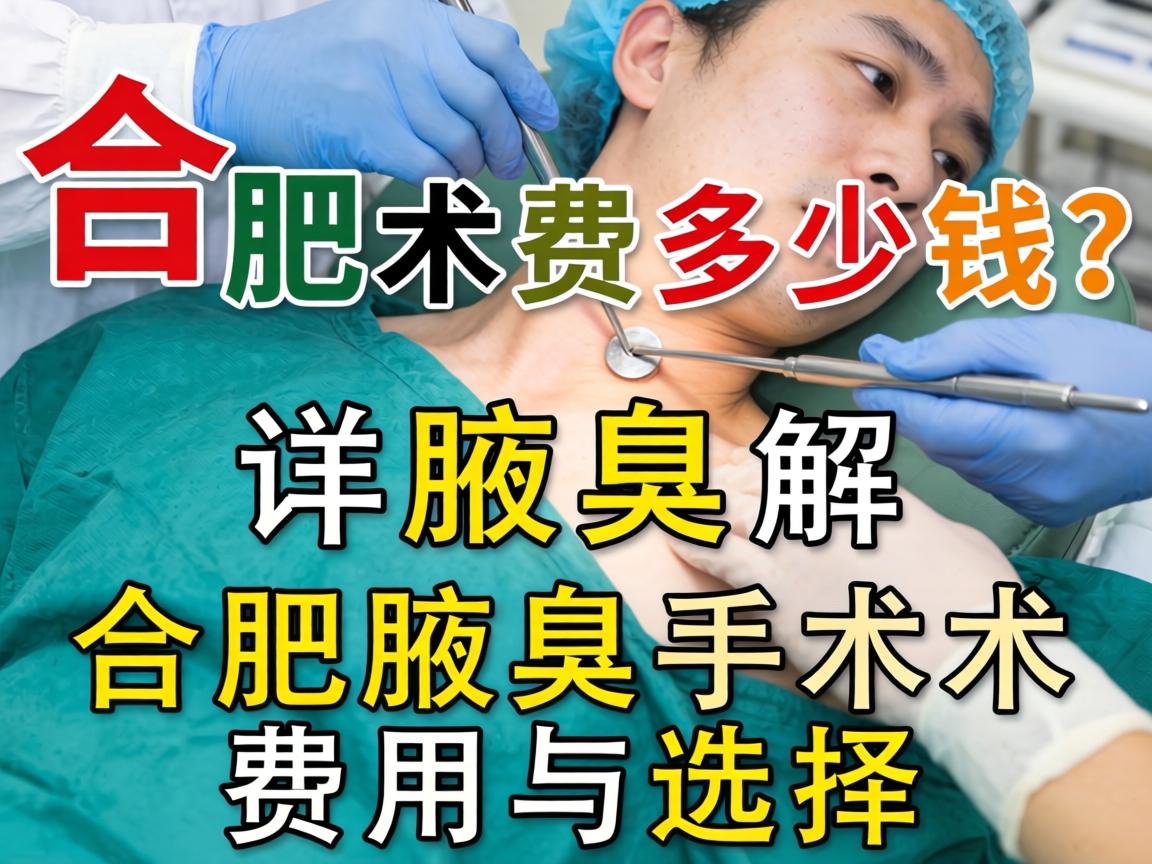 合肥腋臭手术费多少钱？详解合肥腋臭手术费用与选择