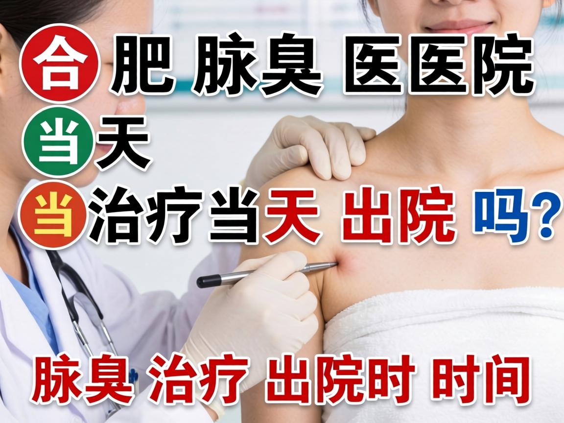 合肥腋臭医院当天治疗当天出院吗？详解腋臭治疗出院时间