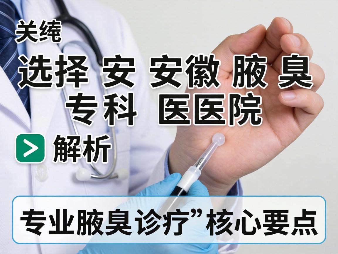选择安徽腋臭专科医院，解析专业腋臭诊疗的核心要点
