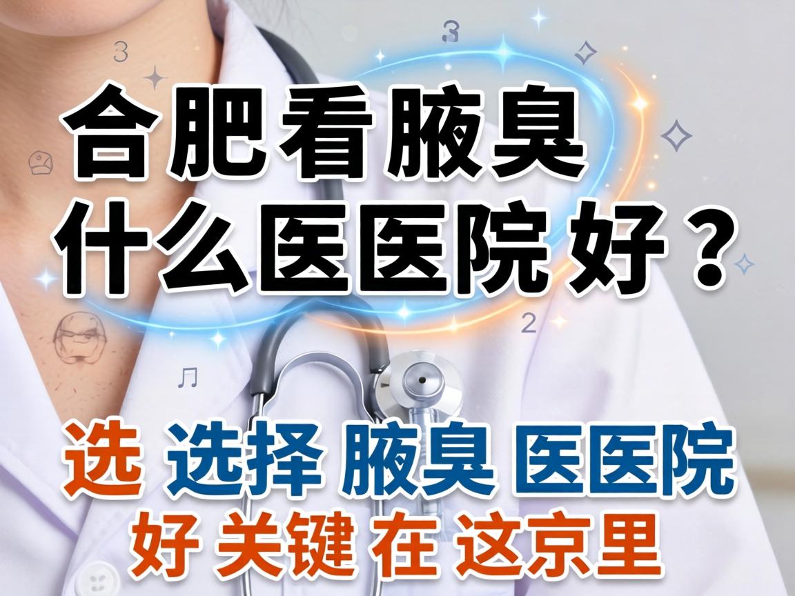 合肥看腋臭什么医院好？选择腋臭医院好的关键在这里