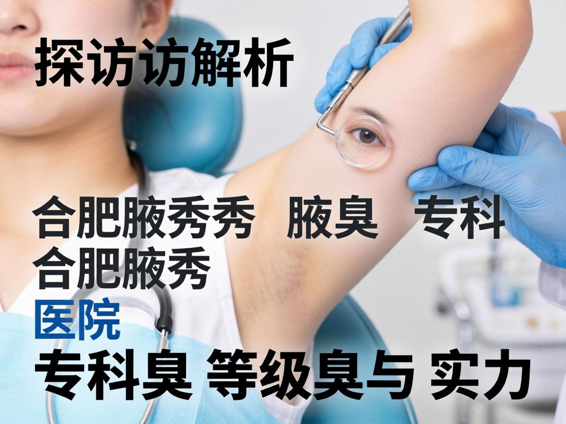 探访合肥腋秀腋臭专科，解析合肥腋秀医院的专科等级与实力