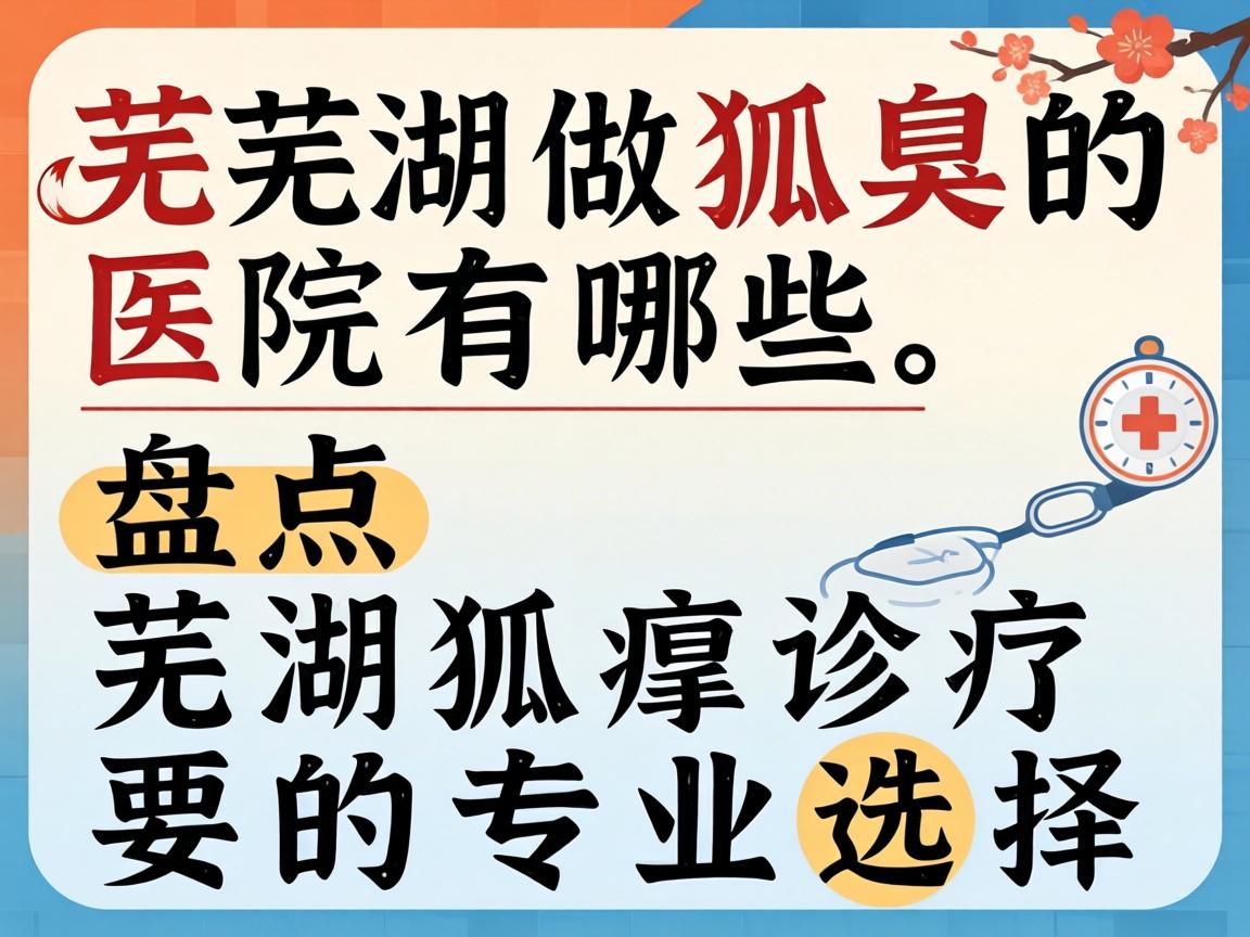 芜湖做狐臭的医院有哪些?盘点芜湖狐臭诊疗的专业选择 芜湖做狐臭的医院有哪些?盘点芜湖狐臭诊疗的专业选择