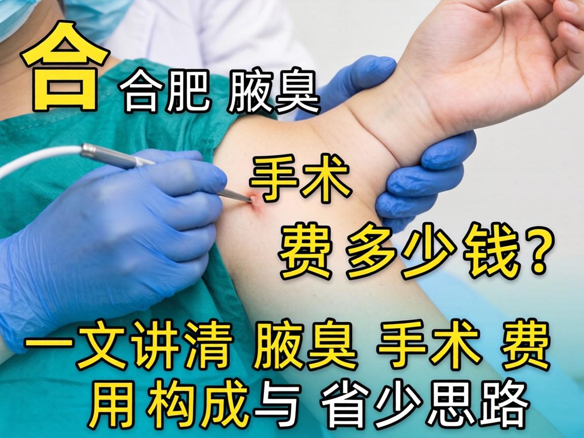 合肥腋臭手术费多少钱？一文讲清腋臭手术费用构成与省钱思路