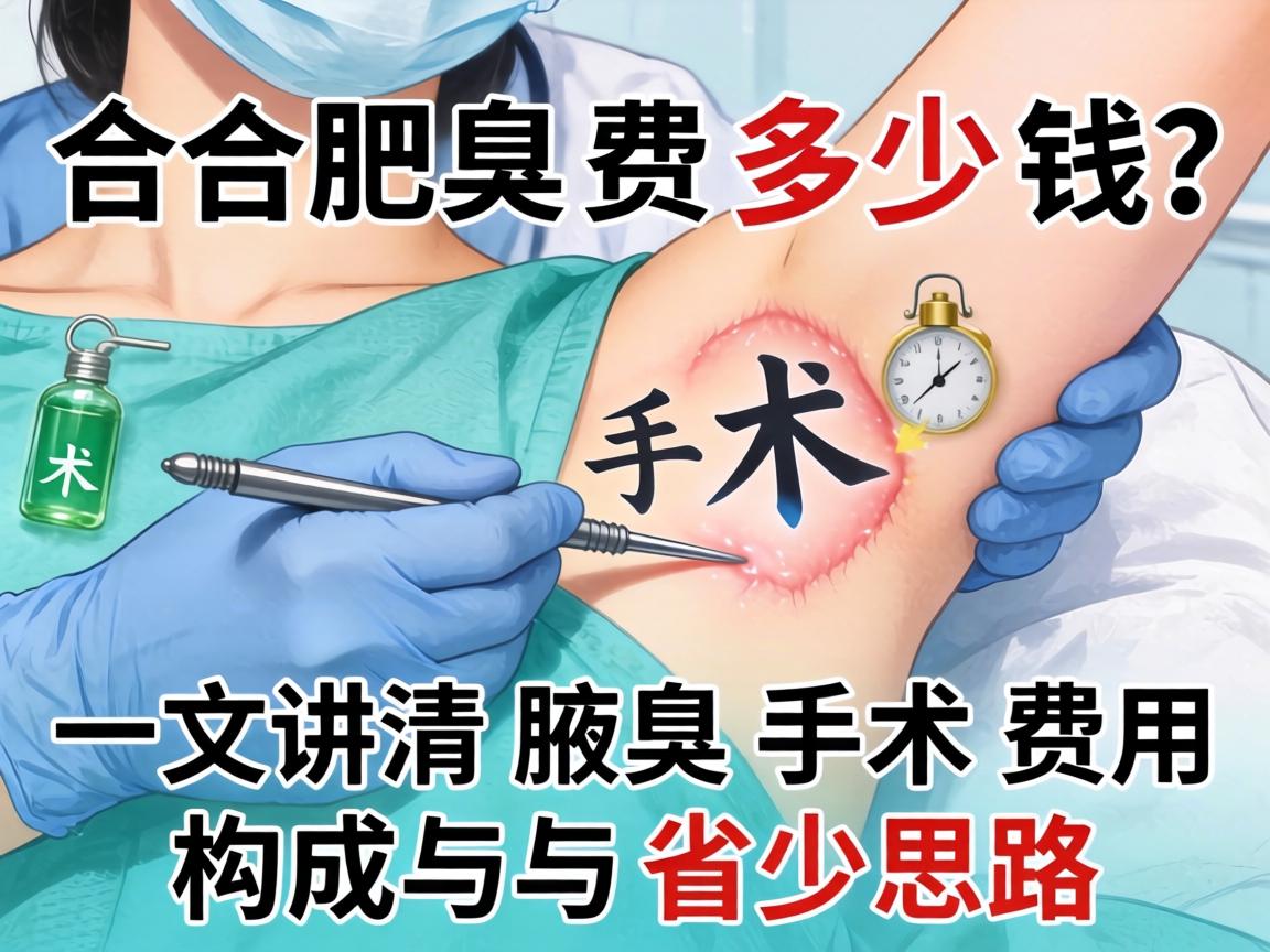 合肥腋臭手术费多少钱？一文讲清腋臭手术费用构成与省钱思路