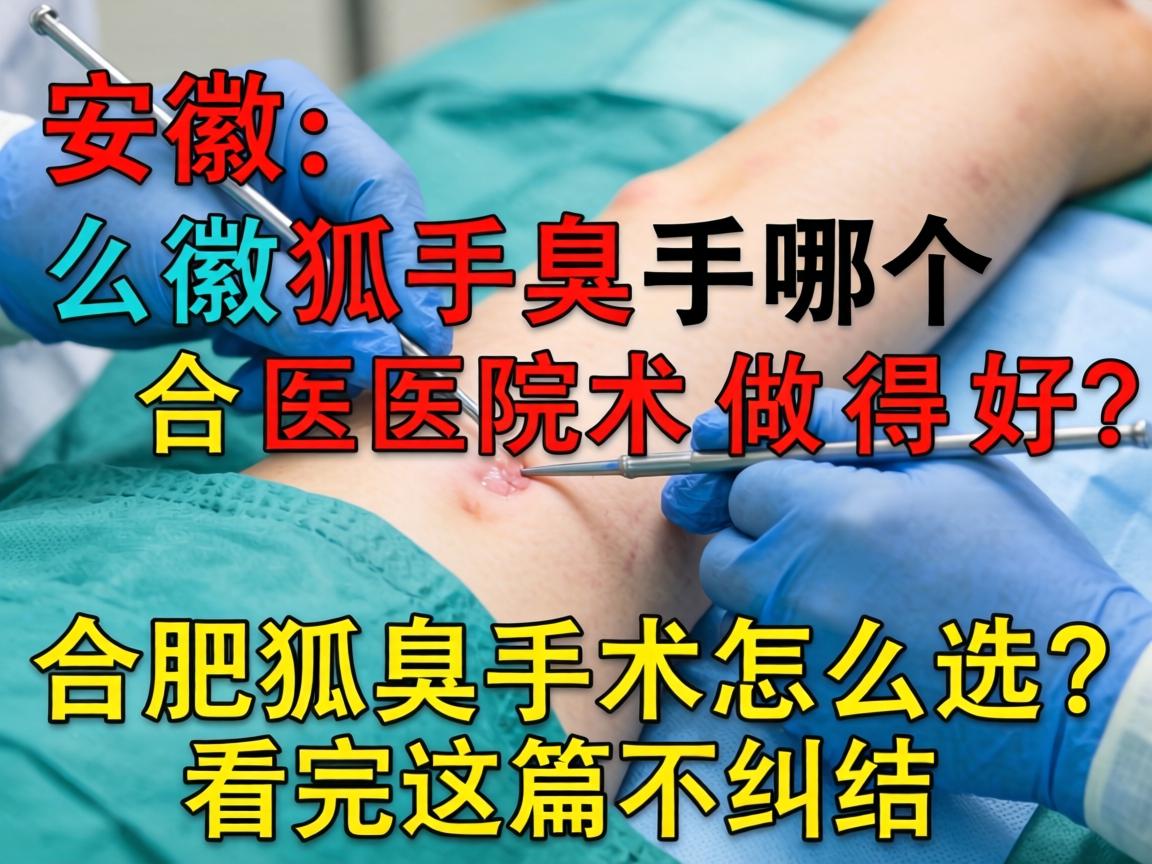 安徽狐臭手术哪个医院做得好？合肥狐臭手术怎么选？看完这篇不纠结