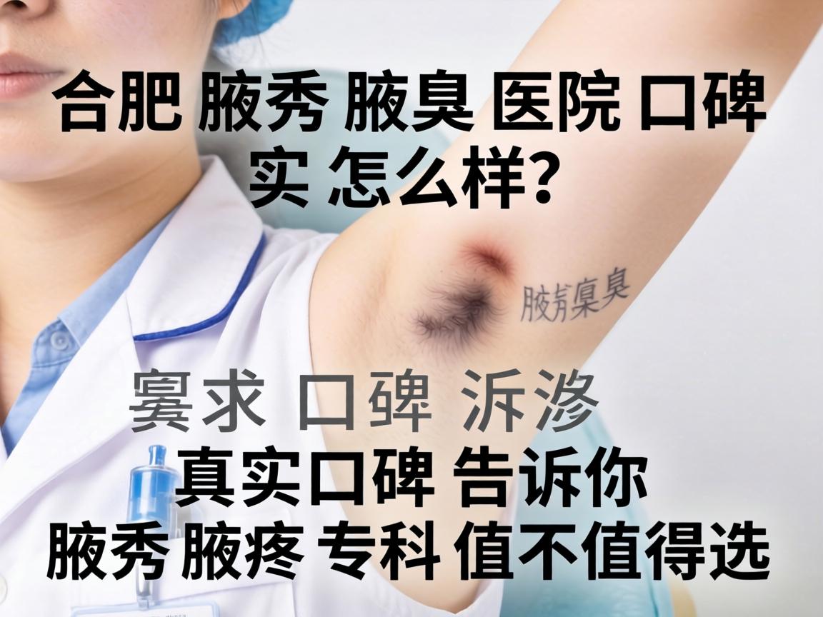 合肥腋秀腋臭医院口碑怎么样？真实口碑告诉你腋秀腋臭专科值不值得选