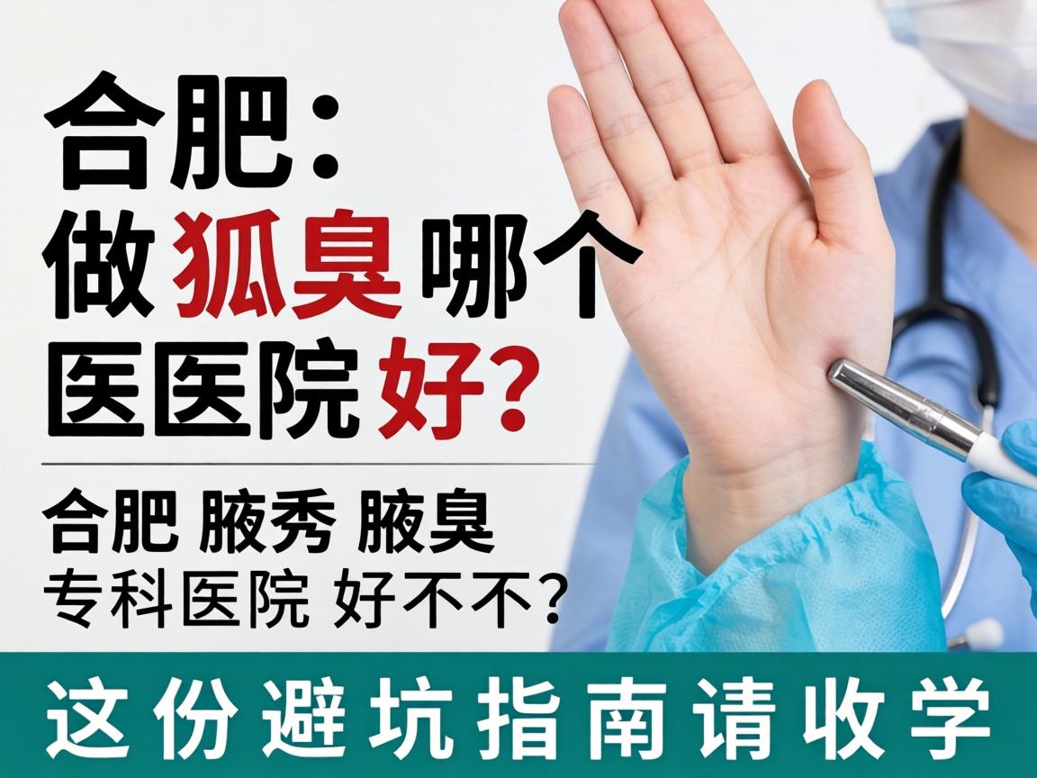合肥做狐臭哪个医院好？合肥腋秀腋臭专科医院好不好？这份避坑指南请收好