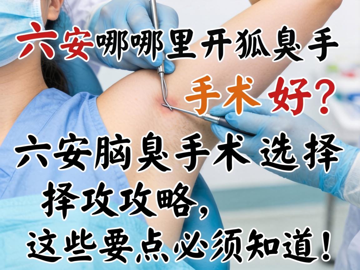 六安哪里开狐臭手术好？六安腋臭手术选择攻略，这些要点必须知道！