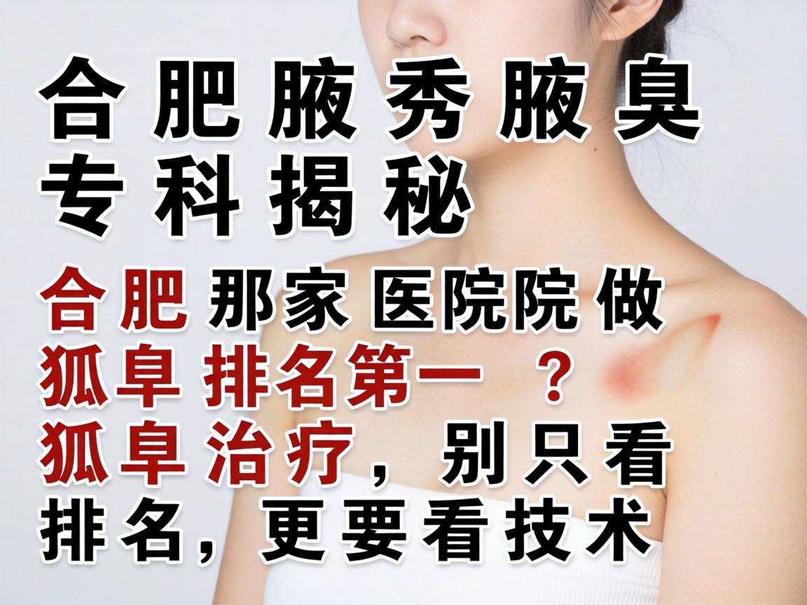 合肥腋秀腋臭专科揭秘,合肥那家医院做狐臭排名第一?狐臭治疗,别只看排名,更要看技术 合肥腋秀腋臭专科揭秘,合肥那家医院做狐臭排名第一?狐臭治疗,别只看排名,更要看技术