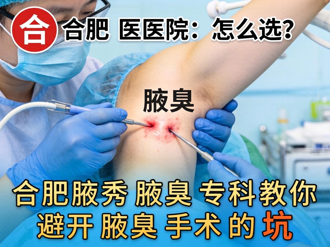 合肥腋臭手术医院怎么选？合肥腋秀腋臭专科教你避开腋臭手术的坑