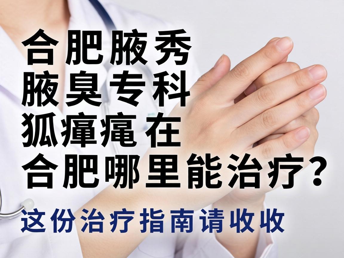 合肥腋秀腋臭专科，狐臭在合肥哪里能治疗？这份治疗指南请收好