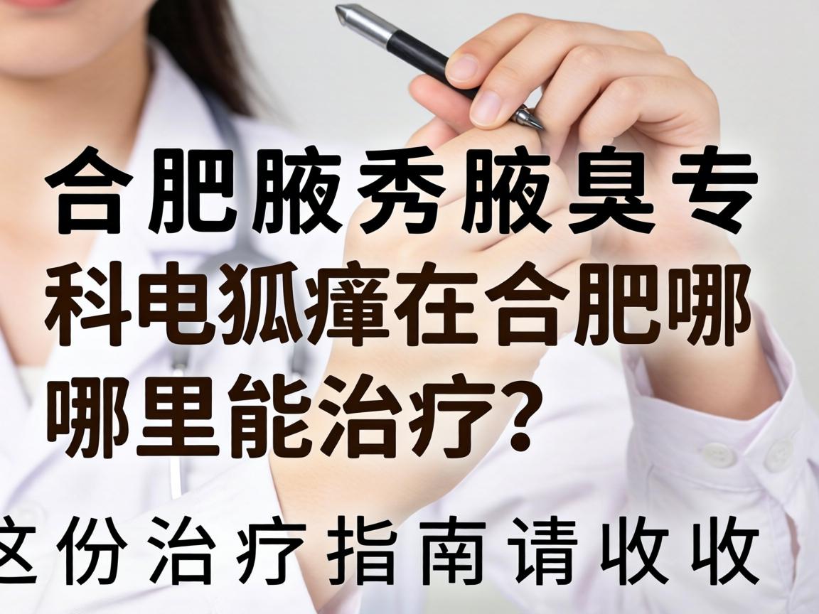 合肥腋秀腋臭专科，狐臭在合肥哪里能治疗？这份治疗指南请收好