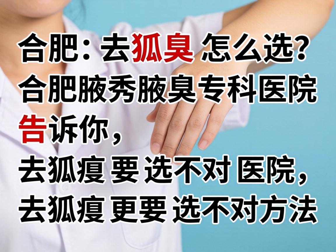 合肥去狐臭医院怎么选?合肥腋秀腋臭专科医院告诉你,去狐臭要选对医院,去狐臭更要选对方法 合肥去狐臭医院怎么选?合肥腋秀腋臭专科医院告诉你,去狐臭要选对医院,去狐臭更要选对方法