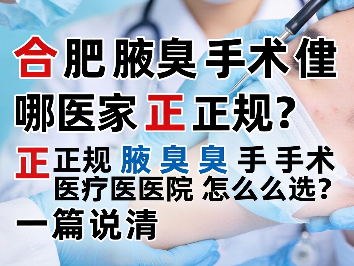 合肥腋臭手术哪家正规?正规腋臭手术医院怎么选?一篇说清 合肥腋臭手术哪家正规?正规腋臭手术医院怎么选?一篇说清