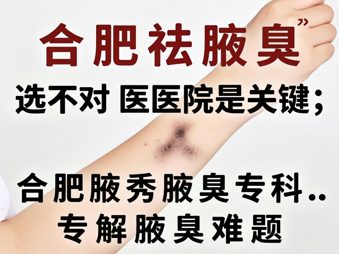 合肥祛腋臭，选对医院是关键，合肥腋秀腋臭专科，专解腋臭难题