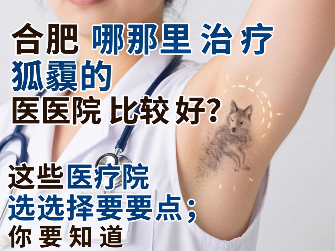 合肥哪里治疗狐臭的医院比较好？这些医院选择要点，你要知道