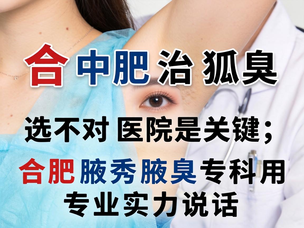 合肥治狐臭，选对医院是关键，合肥腋秀腋臭专科用专业实力说话