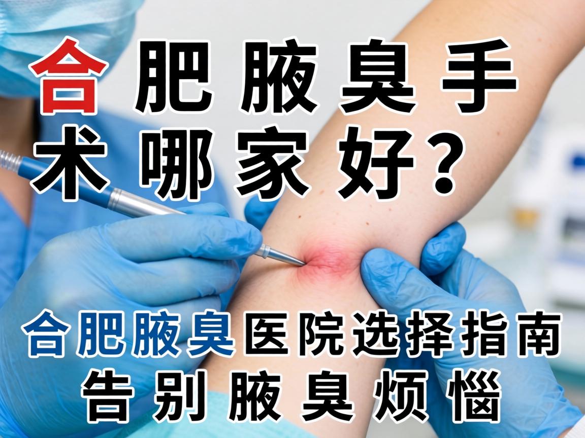 合肥腋臭手术哪家好？合肥腋臭医院选择指南，告别腋臭烦恼
