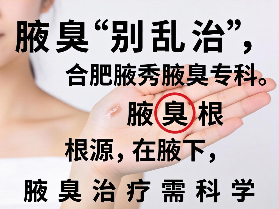 腋臭别乱治，合肥腋秀腋臭专科，腋臭根源在腋下，腋臭治疗需科学