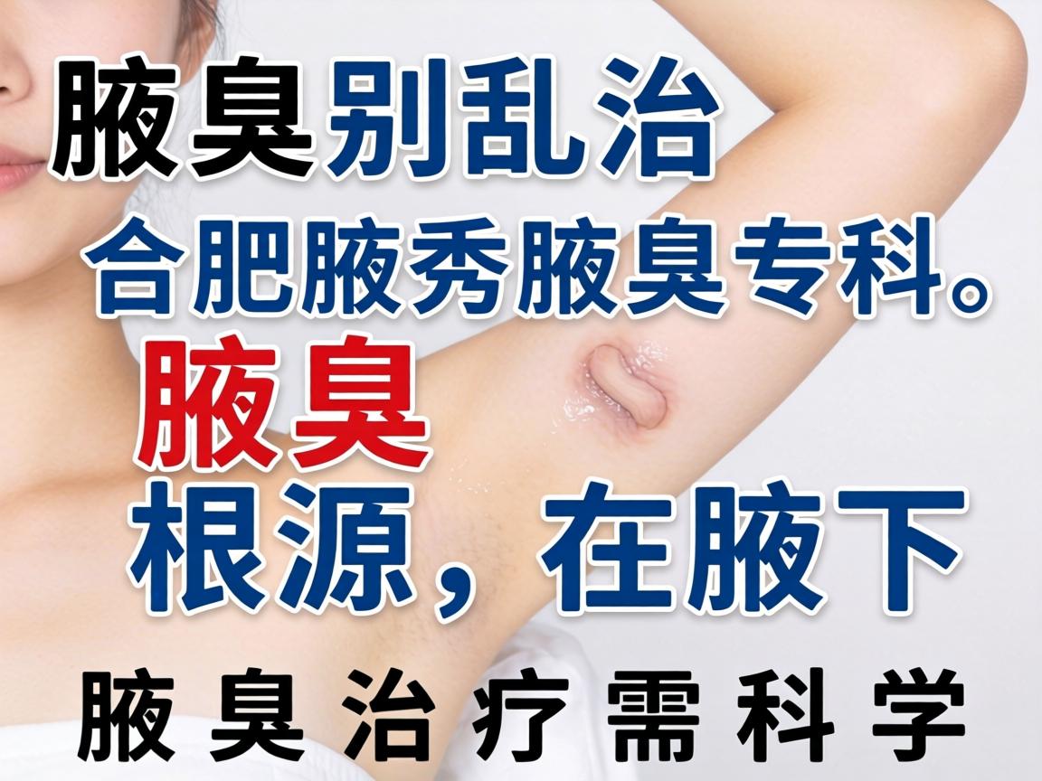 腋臭别乱治，合肥腋秀腋臭专科，腋臭根源在腋下，腋臭治疗需科学